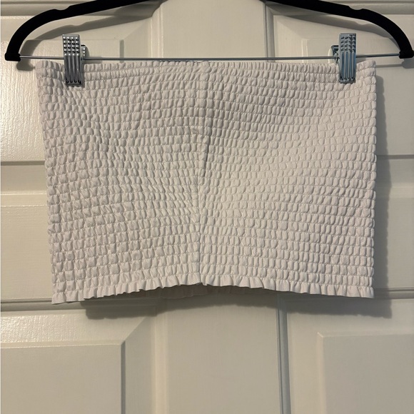 Commando White Strapless Crop Top - Picture 4 of 6